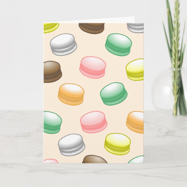 Cartão Macarons Doces e Coloridos (Frente)