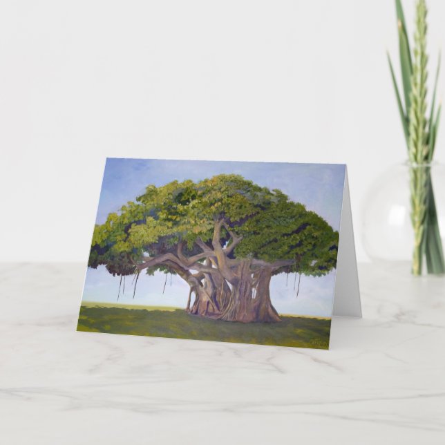 Cartão MacArthur's Banyan - Card with Story of the Banyan (Frente)