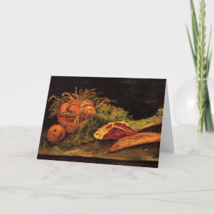 Cartão Maçãs, Carne e um Pão por Vincent van Gogh