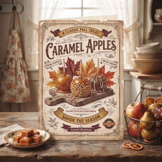 Cartão Maçãs de Caramelo Antigas | Feliz Aniversário Vovó