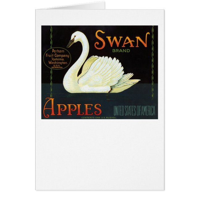 Cartão Maçãs de Marca Swan (Frente)