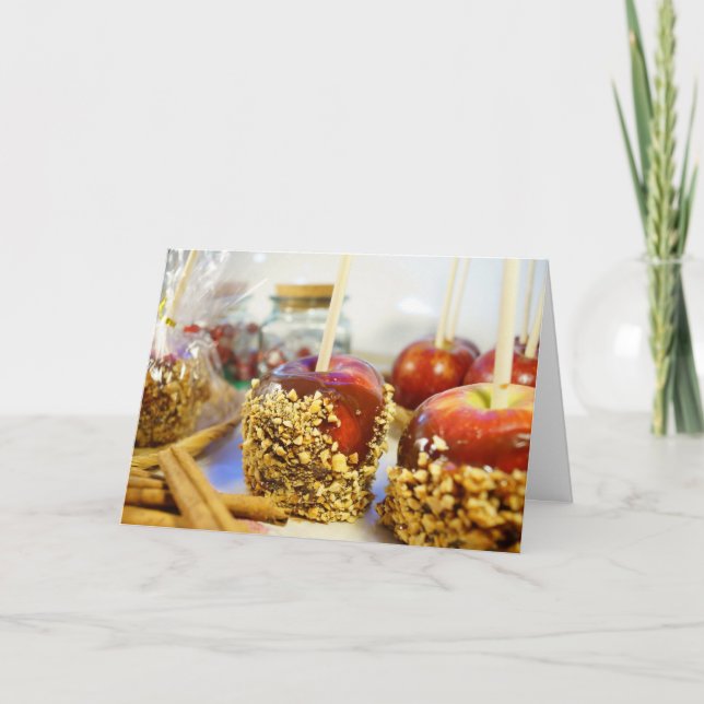 Cartão Maçãs do amendoim do caramelo (Frente)