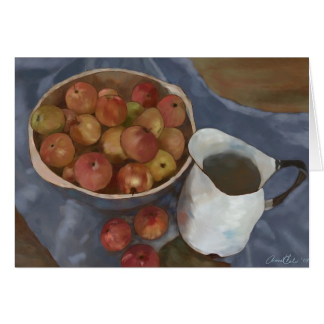 Cartão Maçãs Selvagens Da Pintura Secreta Do Pomar (Frente Horizontal)