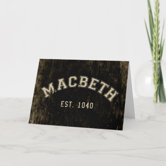 Cartão Macbeth retrô (Frente)