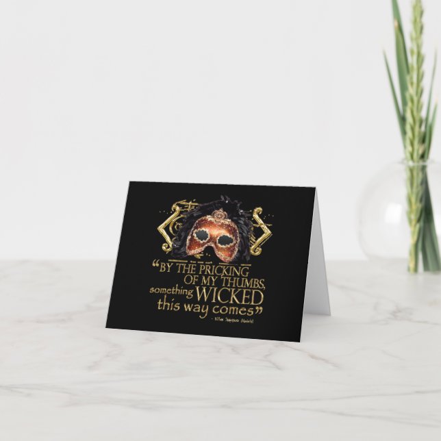 Cartão Macbeth "Something Wicked" Quote (Gold Version) (Frente)