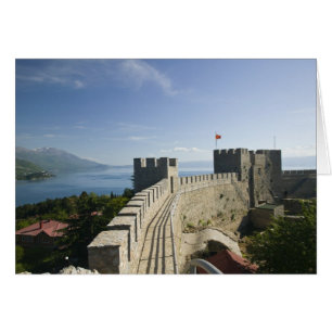 Cartão MACEDÔNIA, Ohrid. Castelo Car Samoil - Castelo