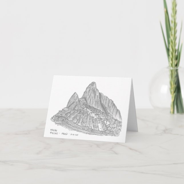 Cartão Machu Picchu, Perú (Frente)