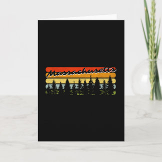 Cartão Machusetts Forest Sunset Trees Cabin Theme Souveni