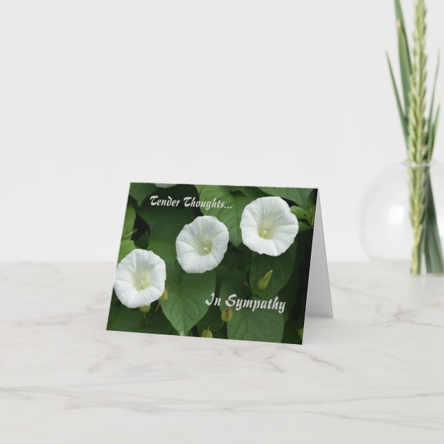 Cartão macio dos pêsames dos pensamentos (Frente)