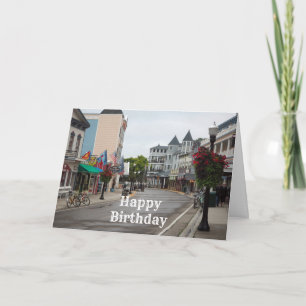 Cartão Mackinac Island Main Street Birthday