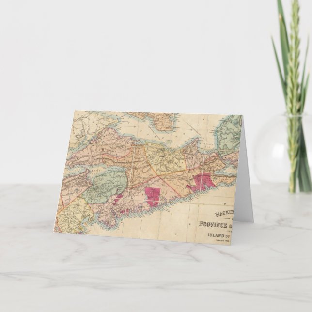 Cartão Mackinlay's map of the Province of Nova Scotia 3 (Frente)