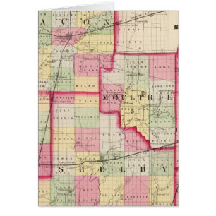 Cartão Macon, Moultrie, condados Shelby