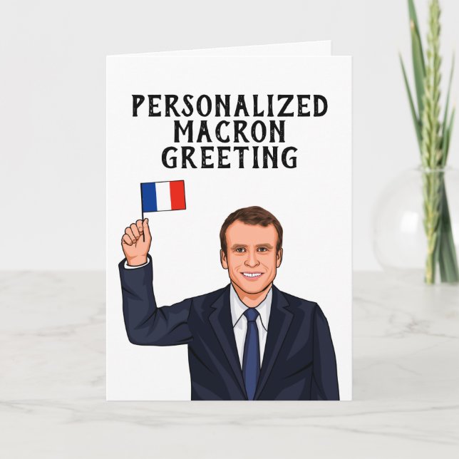 CARTÃO MACRON EMMANUEL PERSONALIZADO (Frente)