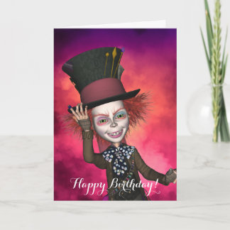 Cartão Mad Hatter Birthday Card