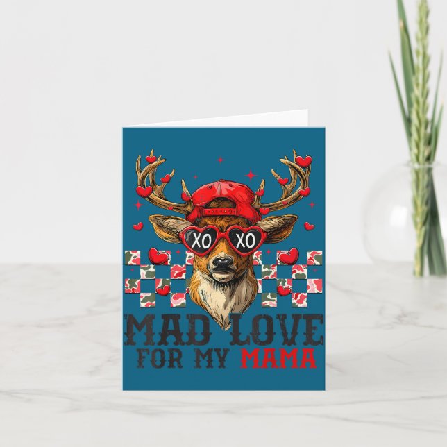 Cartão Mad Retro Love For My Mama Deer Hunting Happy Vale (Frente)