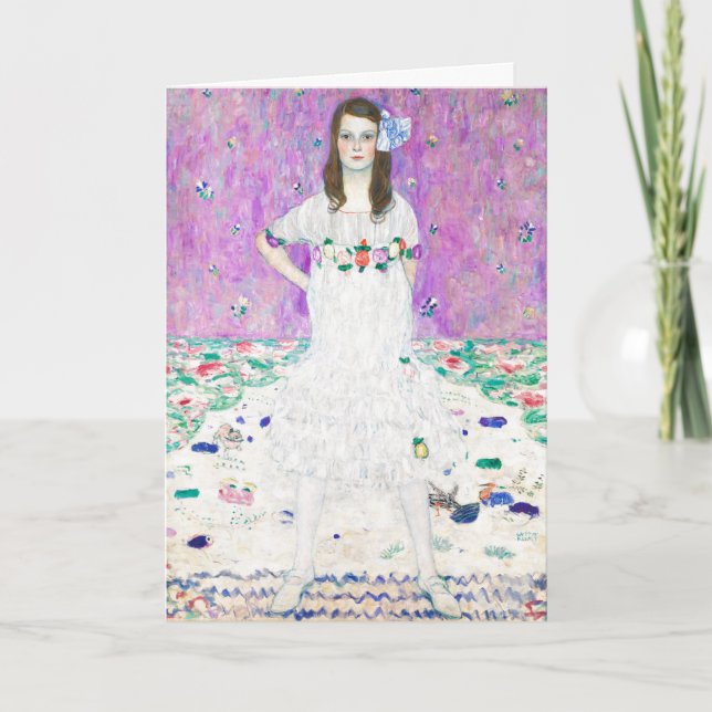 Cartão Mada Primavesi by Gustav Klimt Painting Artwork (Frente)