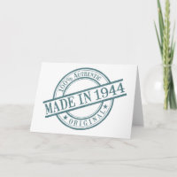 Made in 1944 Round Rubber Stamp Logo Birth Year