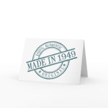Made in 1949 Round Rubber Stamp Logo Birth Year