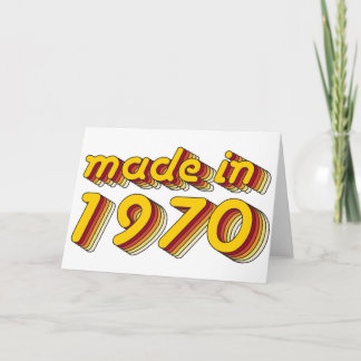 Cartão Made in 1970 (Yellow&Red)