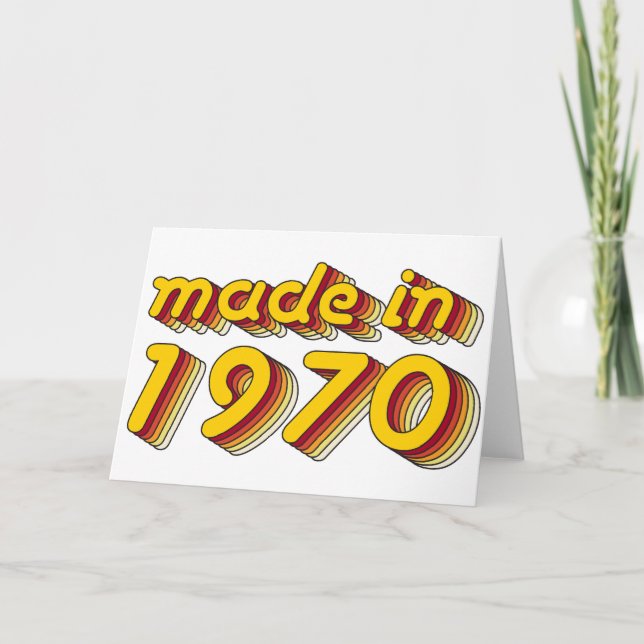 Cartão Made in 1970 (Yellow&Red) (Frente)