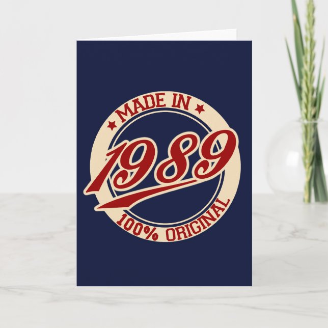 Cartão Made In 1989 (Frente)