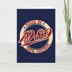 Cartão Made In 1989