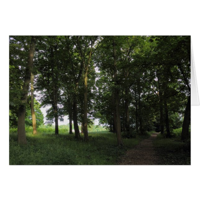 Cartão Madeira, Bute Park Cardiff (Frente Horizontal)