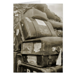 CARTÃO MADEIRA DE EQUIPE DE BAGAGEM VIAGEM 1890