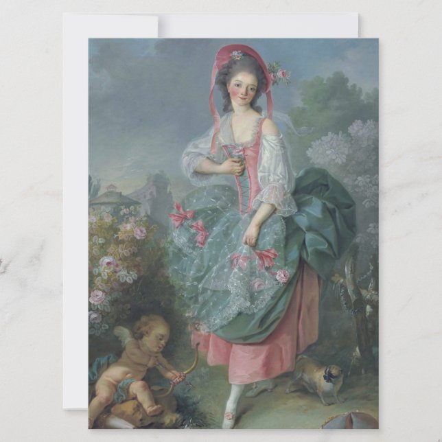 Cartão Mademoiselle Guimard (por Jacques-Louis David) (Frente)