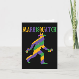 Cartão Madi Mardi Gras Bigfoot Mardi Gras Clothes Men Mar