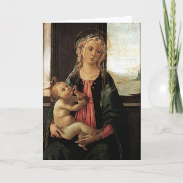 Cartão Madona do Mar - Sandro Botticelli - c1477 (Frente)