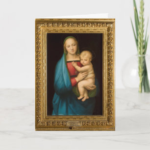 Cartão MADONA E MENINO 1504, Rafael (1483–1520) 