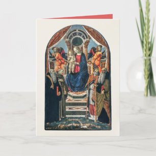 Cartão Madonna and Child Enthroned with Saints and Angels