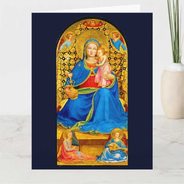Cartão Madonna and Child Holiday Christmas Card (Frente)