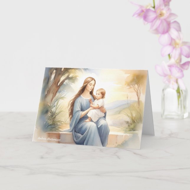 Cartão Madonna com Child Jesus (Orquídea)