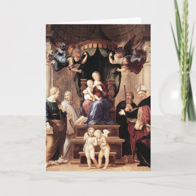 Cartão Madonna del Baldacchino - Raphael - c1506 (Frente)