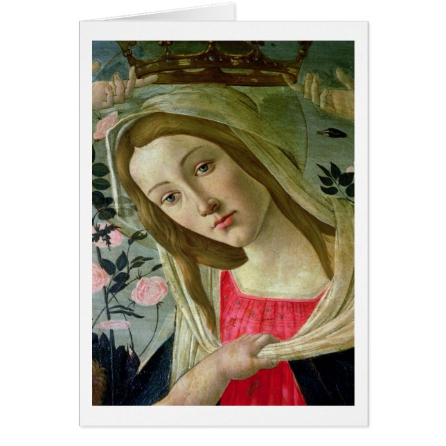 Cartão Madonna e a criança coroaram pelos anjos, detalhe (Frente)