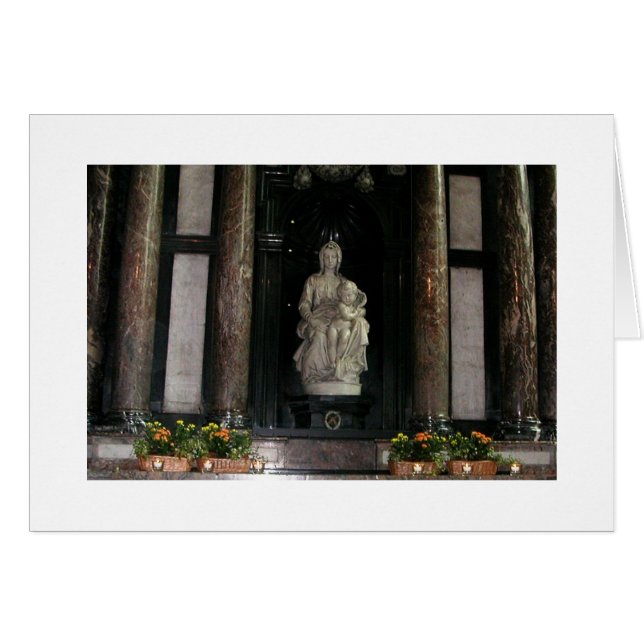 Cartão Madonna e criança (Frente Horizontal)