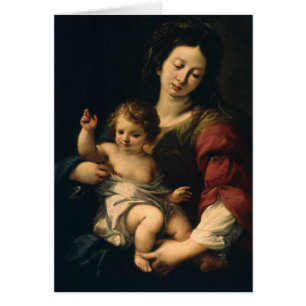 Cartão Madonna e criança