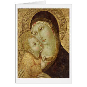 Cartão Madonna e criança