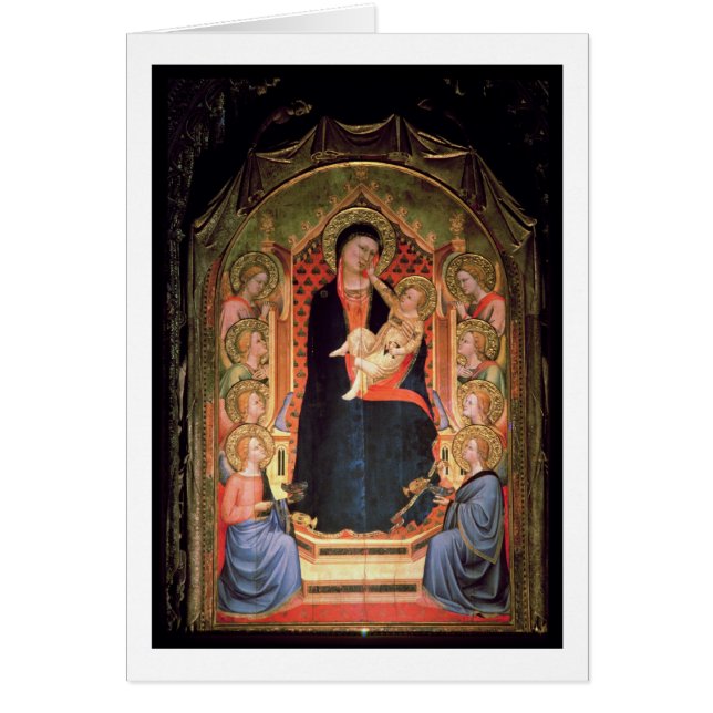 Cartão Madonna e criança, 1347 (Frente)
