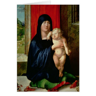 Cartão Madonna e criança, c.1496-99