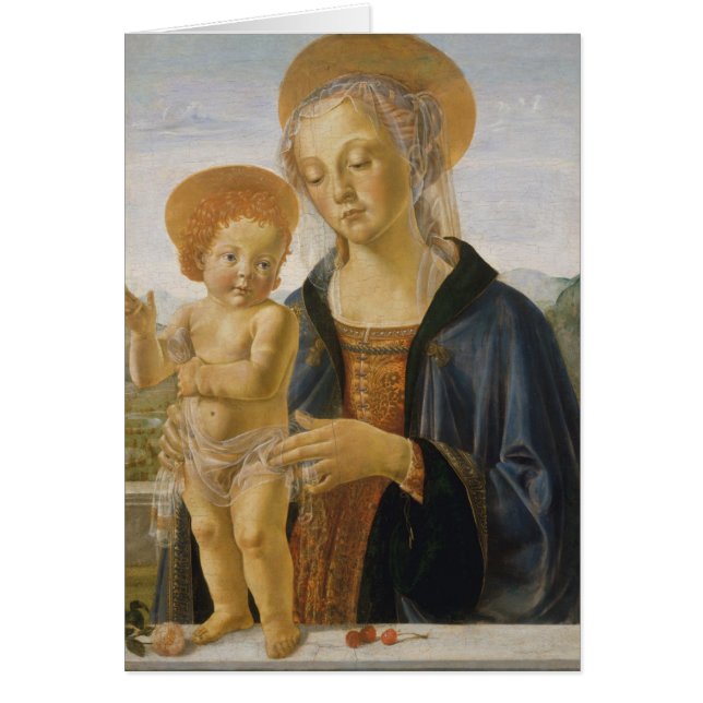 Cartão Madonna e criança, cerca de 1470 (Frente)