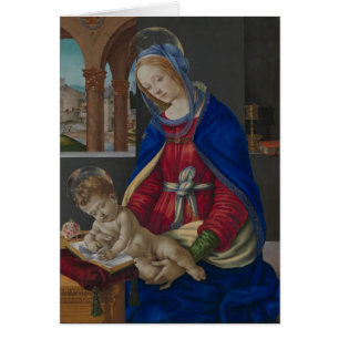 Cartão Madonna e criança, cerca de 1483-4