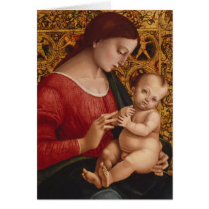 Cartão Madonna e criança, cerca de 1505-07