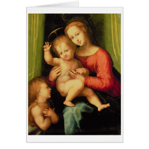 Cartão Madonna e criança com St John