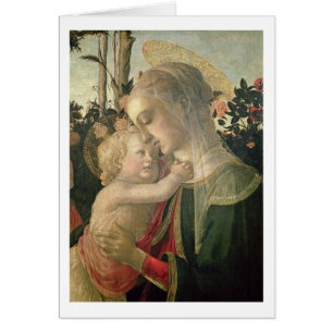 Cartão Madonna e criança com St John o baptista, detai