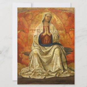 Cartão Madonna em Gloria (Virgem Maria Enthroned)