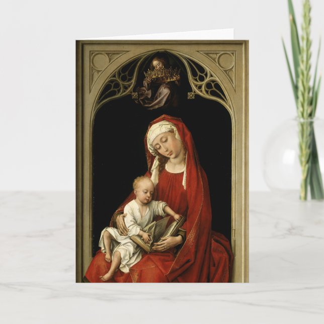 Cartão Madonna Recieving Angelic Crown (Frente)