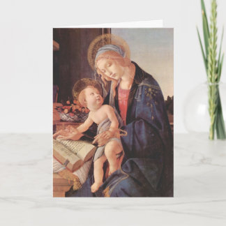 Cartão Madonna teaches the child Jesus